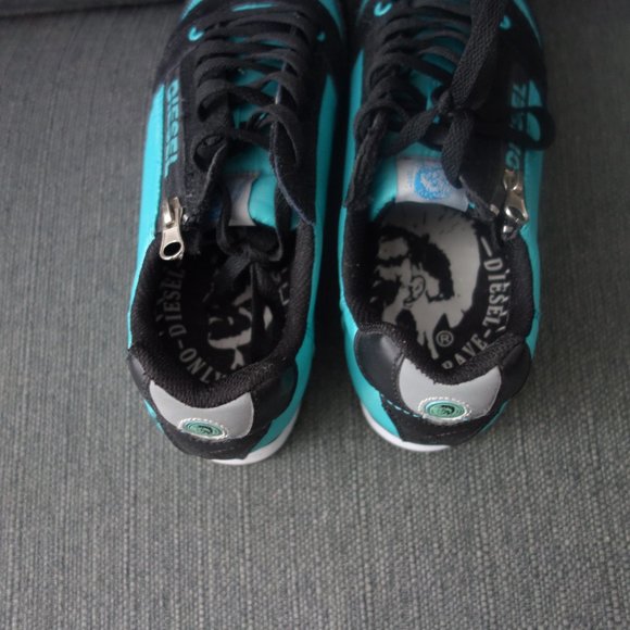 Diesel Only the Brave Black and Teal Size 8.5 Shoes - Picture 8 of 16